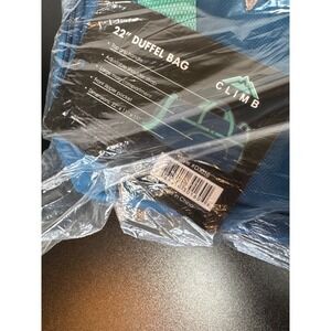 NWT | Climb 22" Duffel Bag Blue with Green Straps